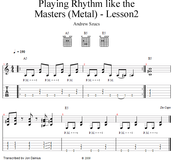 Playing Rhythm Like The Masters: James Hetfield